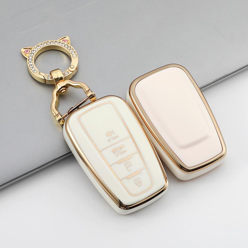 2/3/4 Buttons For Toyota Camry Chr Corolla Rav4 Avalon Land Cruiser Prado Prius - Tpu Car Key Case Cover Fob Keychain
