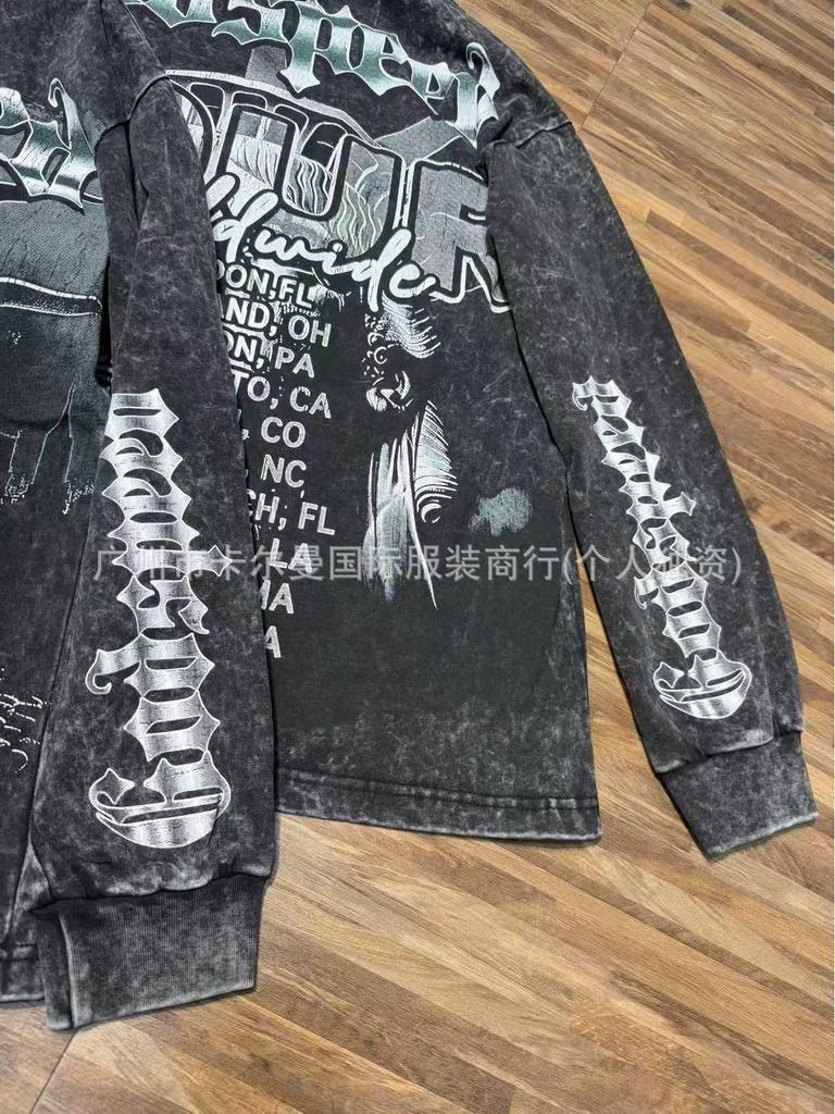 Godspeed Skull Rock Retro Pure Cotton Hoodie - Autumn/Winter American Style Streetwear for Men