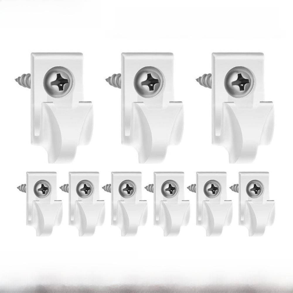 10pcs/set Weatherproof Hanger Hooks Plastic Patio Clips Wire Bundle Holder  Kitchen Bathroom Storage