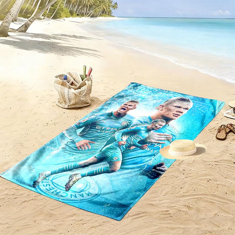 Erling Haaland Pulse Beach Towel, Large Soft Quick Dry Towel for Beach Camping Swimming