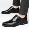 Fashion Designer Leather Platform Business Dress Shoes for Men Fashion Soft-soled Casual Spring Autumn Men's Point-toe Wedding Shoes Men