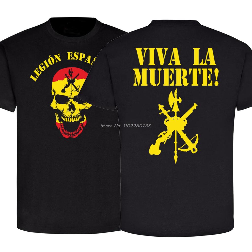2027 Nouvelle Légion Espagnole Vive La Mort. T-shirt Légion Étrangère Espagnole Été Coton Manches Courtes Unisexe T-shirt Surdimensionné Streetw