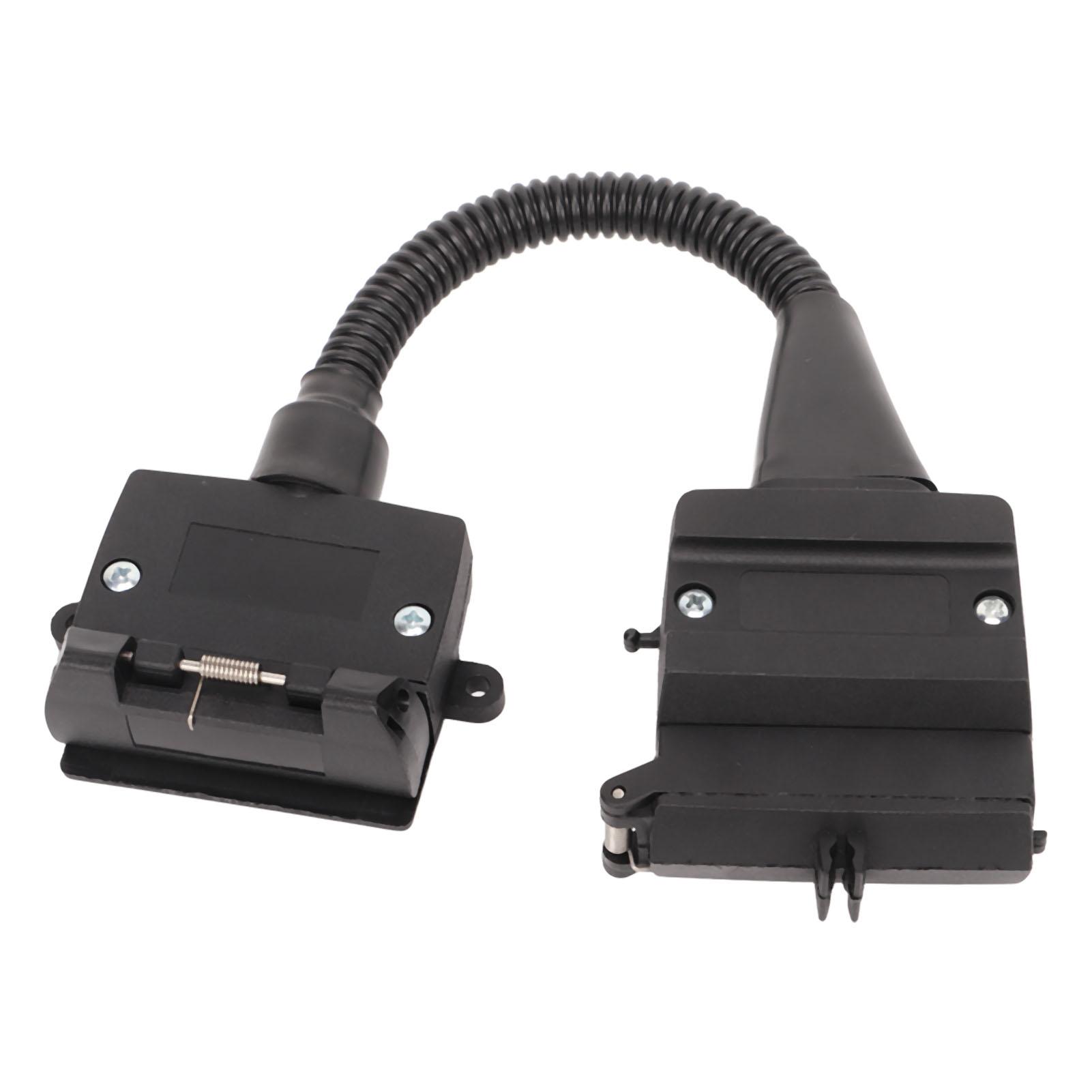 Trailer Adapter 12 Pin Flat Male Plug to 7 Pin Flat Female Socket Trailer Caravan Connector