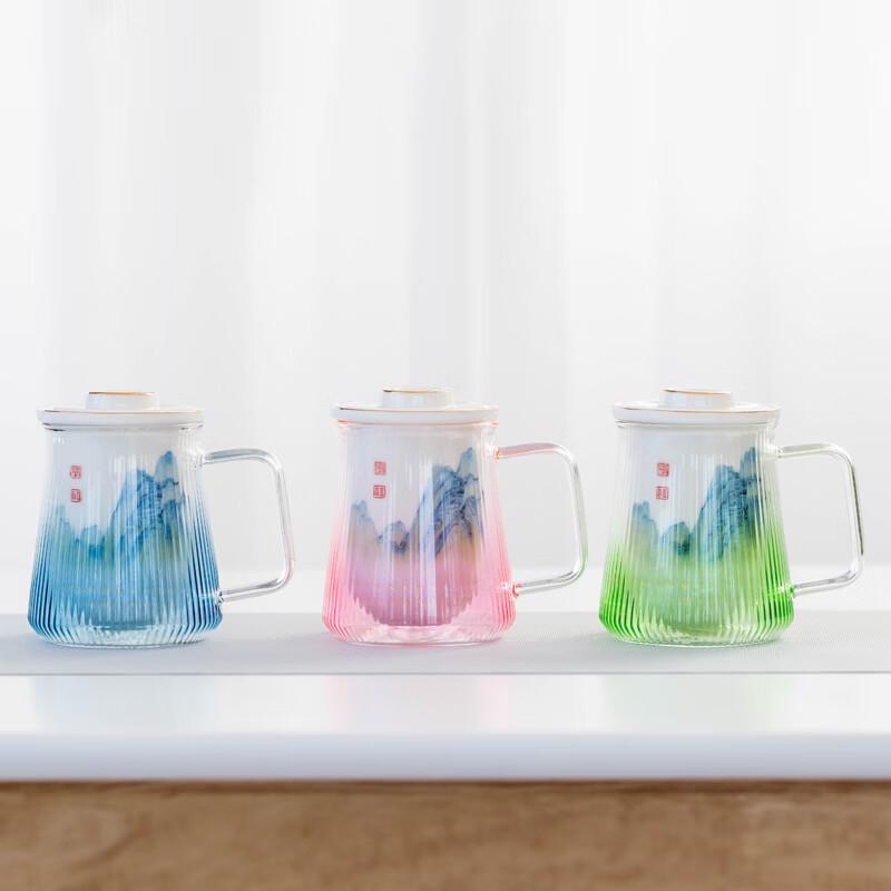 Darun Kiln Qian Shan Series Colorful Ceramic Mug with Mutton-Fat Jade Finish