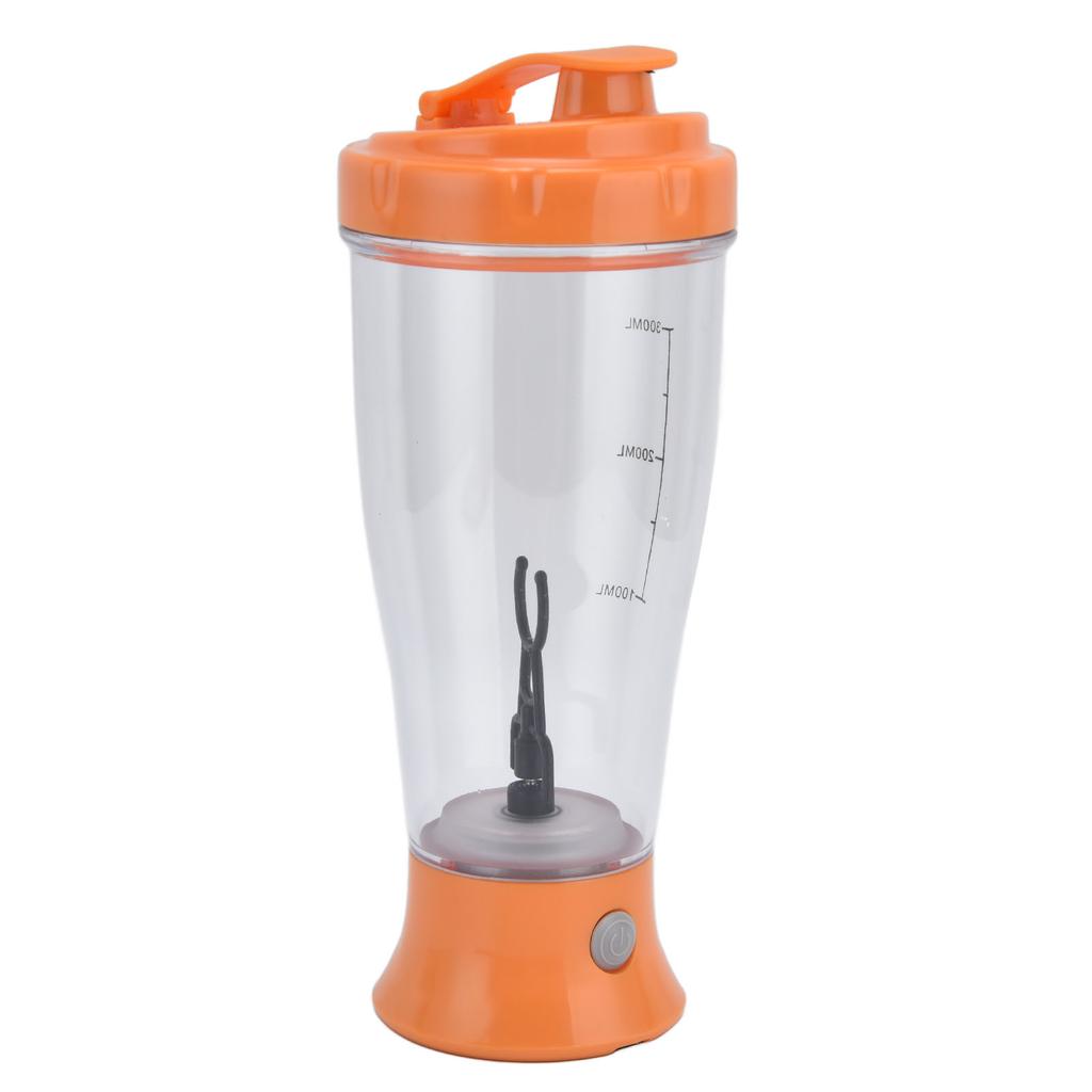 Electric Mixing Cup Simple 350ml Coffee Milk Shaking Bottle Automatic Shaker CupOrange