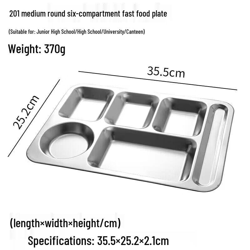 Jingyuheng 304 Stainless Steel Divided Lunch Tray Set