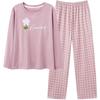Women Suit 2PC Set Cotton Pajamas T-shirt and Pants Cotton Oversize Loose Casual Summer Suit Two Pieces Top Pants