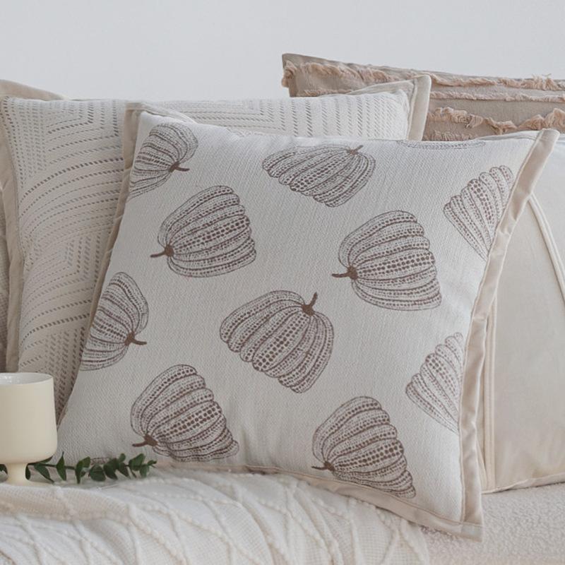 Milk Coffee Color Pillowcase French Cream Style Sofa Pillow Living Room Cushion Bay Window Decorative Cushion