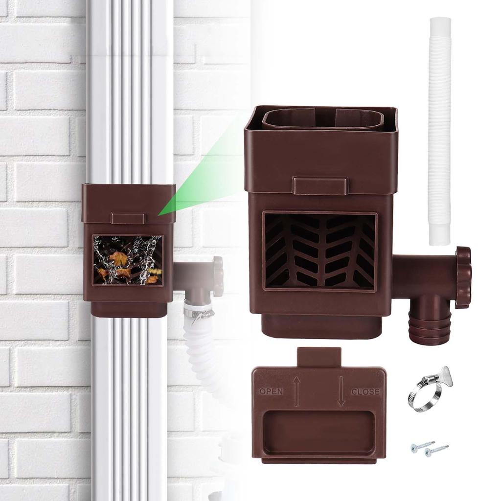 Rain Water Collection System Accessories Wear Resistant Rain Barrel Diverter for Downspouts Lawn Backyard Watering Landscape