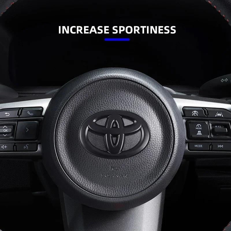 65mm 67mm Car Steering Wheel Badge Emblem Steer Wheel Sticker Decal Logo for Toyota RAV4 Camry Yaris AVALON CHR PRIUS Vios REIZ