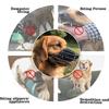 Dog Muzzle, Dog Metal Face Basket, Dog Mouth Breathable Adjustable Leather Leash Suitable