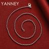 Charm 925 Sterling Silver 18 Inches 2MM Bead Chain Luxury Necklace For Women Men Punk Fashion Jewelry Gift