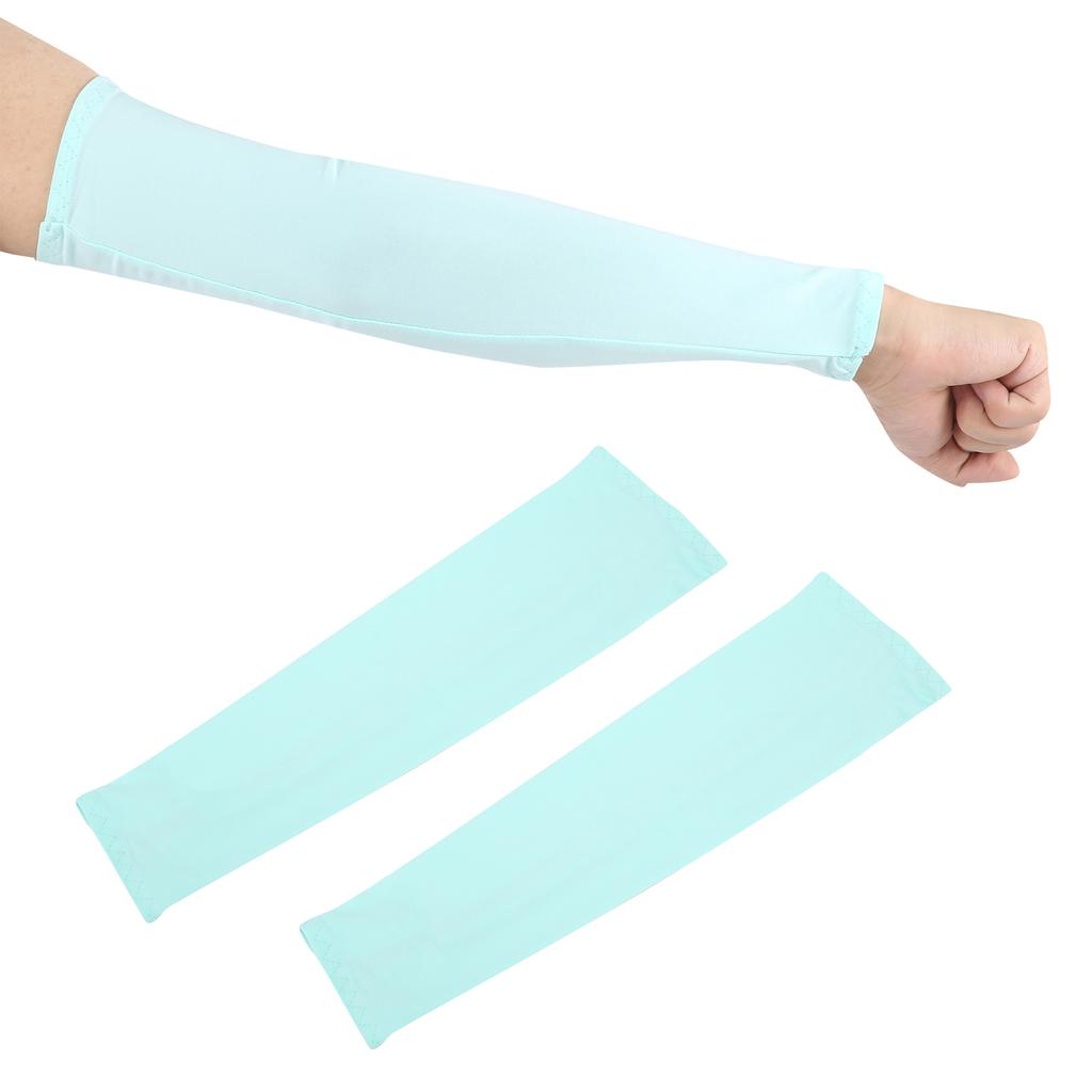 Summer Breathable Arm Ice Sleeve Outdoor Driving UV Protection Long Arm Band UnisexBlue