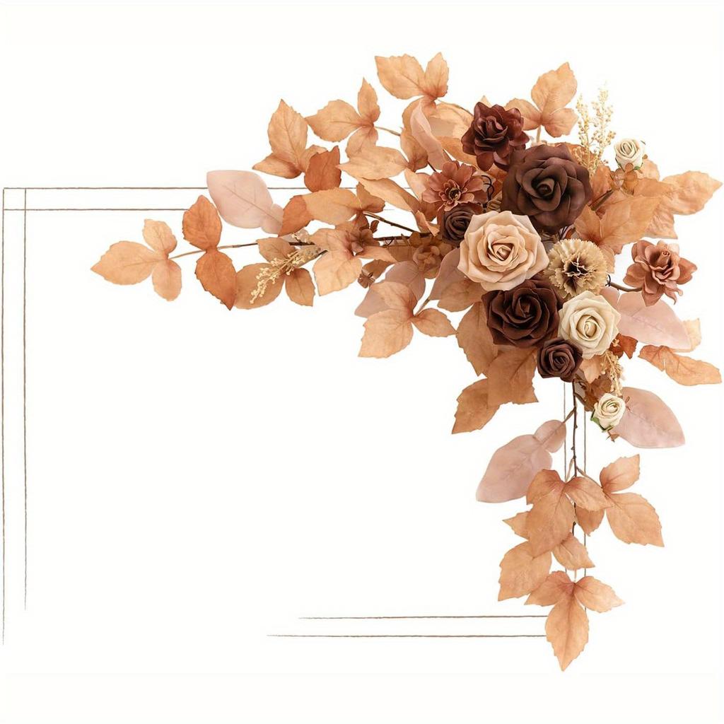 1 Stück Simulation Hochzeit Künstliches Willkommensschild Rosenblütenanhänger für Outdoor Hochzeitszeremonie Empfangseingang Party Bankett Staffelei Wanddeko