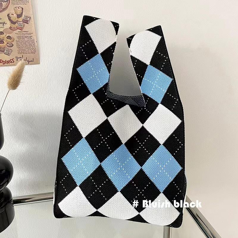 Panda Knit Women's Cross-Border Wrist Tote Handbag