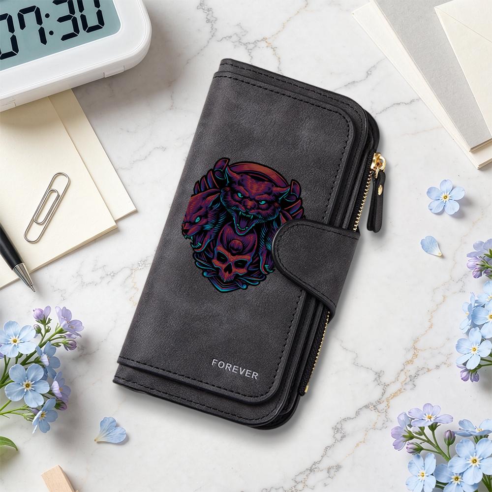 Gothic Pattern Purse Large Capacity Long Wallet Fashion Card Holder