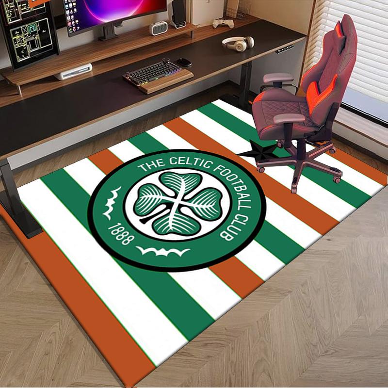 Cel-tic Football Club Crest Printed Area Rug for Office, Chair Rug, Decorative Carpet Floor Mat, Large Size Fan gifts Christmas gifts