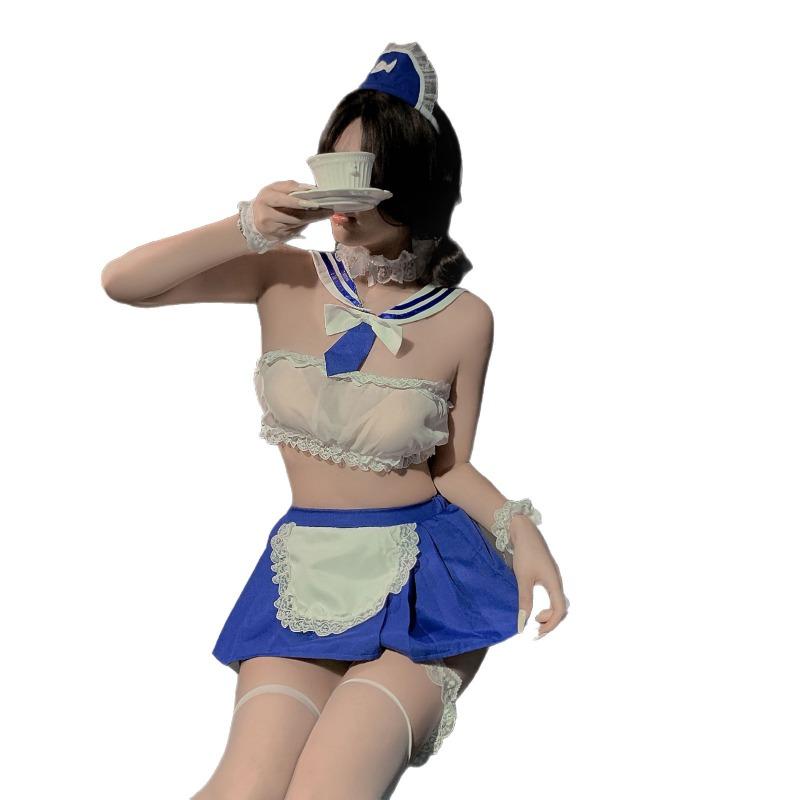Sexy Lingerie Sailor Suit Sweet Maid Uniform Seduction Sexy Maid Pure Desire Nightclub Cosplay Suit