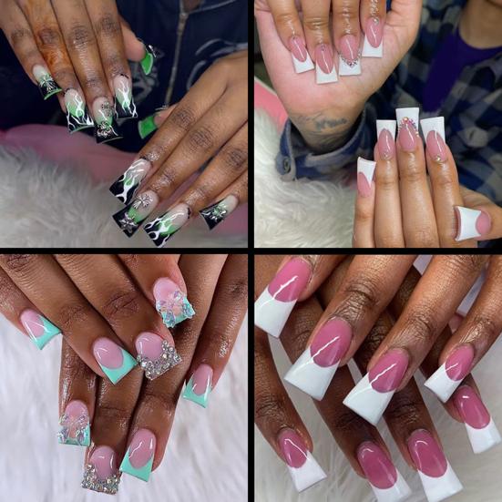 500Pcs DIY Plastic Creative Long Lasting Duck Fake Nails Extension Tips Nail Tips