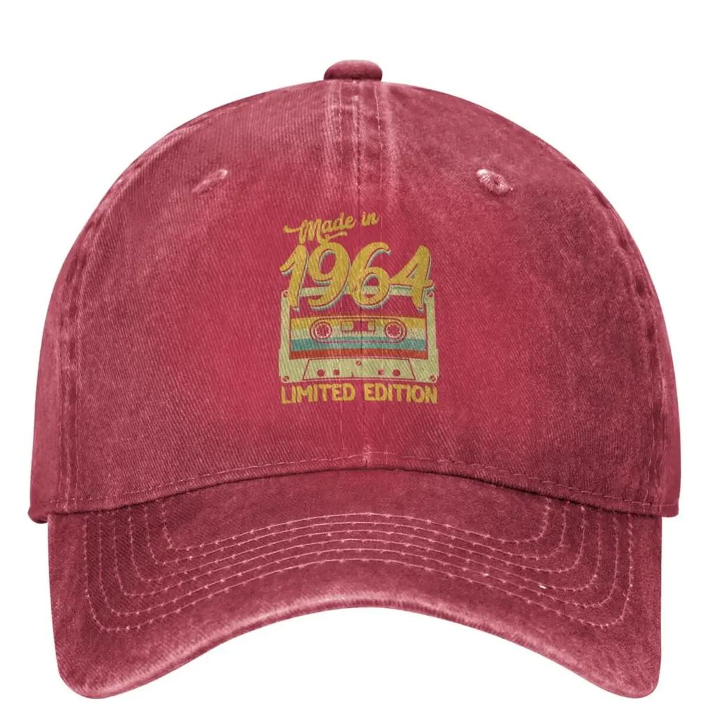 Made In 1964 Limited Edition Birthday Gift Washed Baseball Cap Classic Trucker Dad Hat Spring Men Adult Sport Sun Baseball Caps