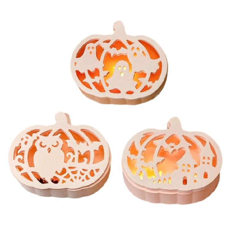 Hollow Out Pumpkins Ghostly Silicone Molds DIY Halloween Craft Storage Box Decoration Resins Ornamentation for Adults