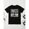 European Sizes Boys' Reading Warrior T-Shirt - Page Against the Machine Slogan, Library & Book-Themed Graphic, Summer Casual Round Neck Tee for