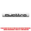 3D Metal Quattro Logo Car Front Grille Emblem Auto Body Trunk Badge Sticker For 117a A1 A3 A4 B8 A5 A6 A7 Q3 Q5 Q7 Accessoriesa117