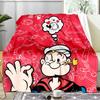 Po-peye And Olive In Action Blanket Flannel Throw for Sofa, Indoor, Camping, Living Room, Office, Chair, And Bed Soft Birthday Gift