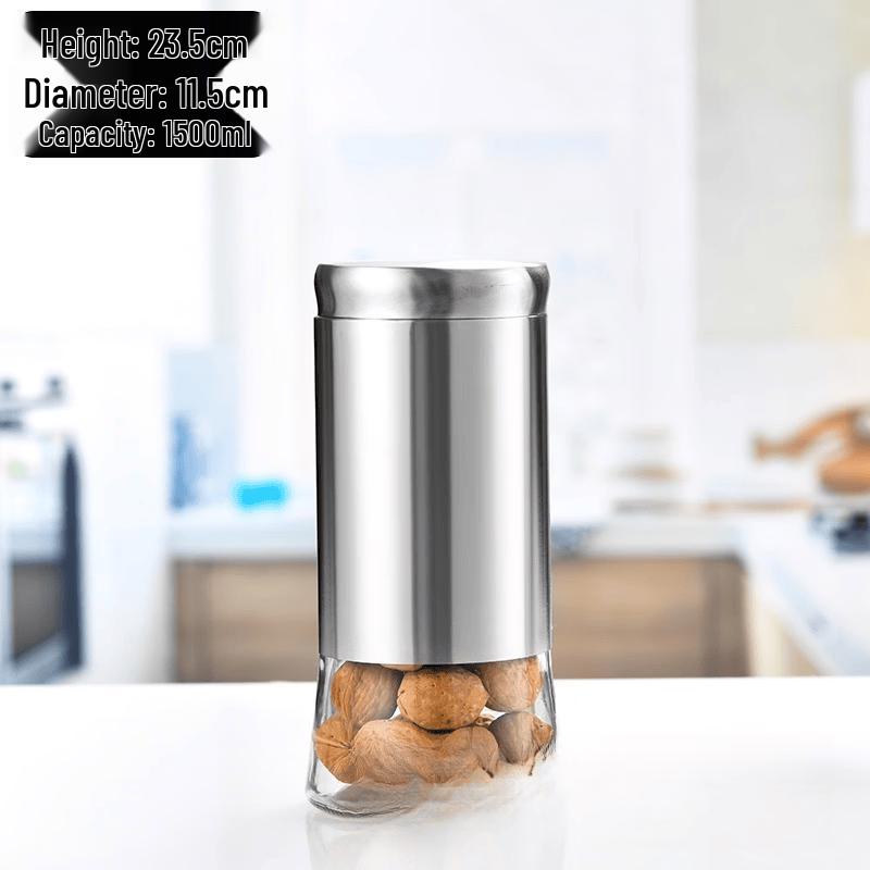Stainless Steel Airtight Storage Canisters - Set of 2