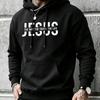 Herbst_Winter Herren Polyesterfaser Lässiger Lockerer Pullover, Jesus Way Real Life Buchstabendruck Outdoor Sport Oberteil promo