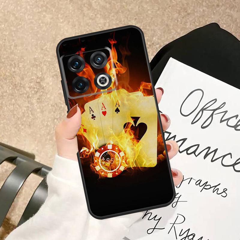 

Spades Poker Play Cards Ace Art Case For OnePlus 15 R 12 12R 13T 13 13R 11 10 Pro 10T 8T Nord 5 CE 2 3 4 Lite N20 N30 Cover OnePlus 10R