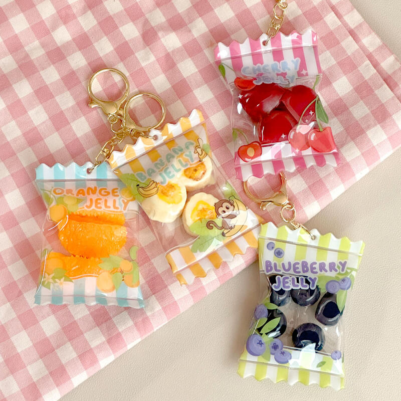 [Schedule] Soft Fruit Jelly Keychain Single product