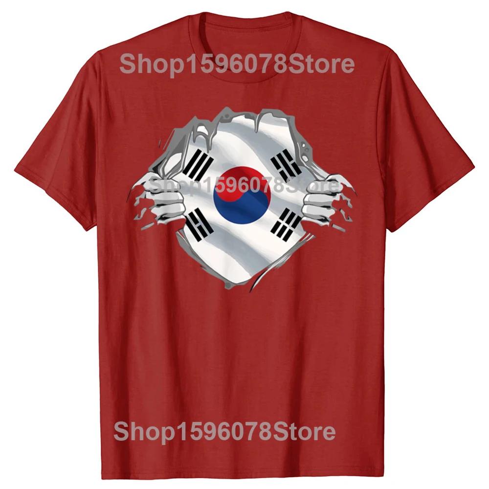 Funny Super South Korean T Shirts Summer Style Graphic Streetwear Short Sleeve Proud South Korea Flag Christmas Gifts Tshirt