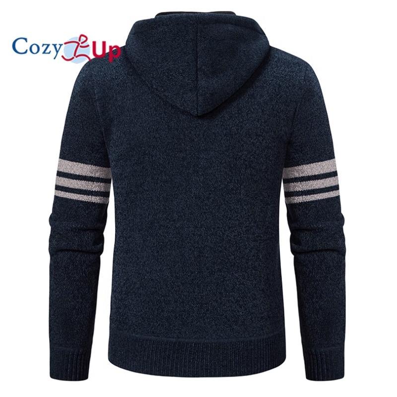Cozy Up Pánský svetr Cardigan Svetr Mikina s kapucí Svetr na zip Svetr Bunda Pletený Barevný blok S kapucí Stylový Outdoor Domácí oblečení Oblečení