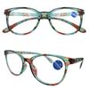 Women Vintage Flowers Portable Ultra Light Frame Anti-Blue Light Eyeglasses Eye Protection Reading Glasses