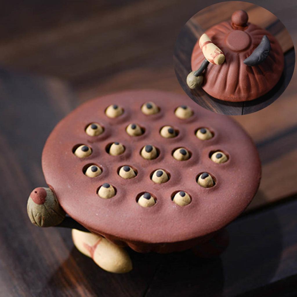 Kreatives Teetier aus lila Ton, Teetisch-Skulptur, Ornamente, Heim-Desktop-Figurdekoration, Chinesisches Zisha-Teeset-Zubehör