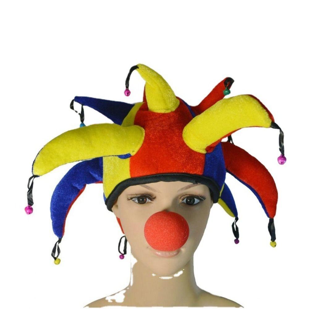 Carnival Stage Performance Clown Hat Multicolor Cosplay Party Costume Hat Colorful Funny Funny Clown Hat Unisex