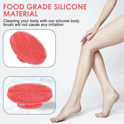 4pcs Silicone Bath Brushes Body Head Scalp Massage Exfoliating Brush Shower Scrubbers Cleansing Skin Hair Brush Ship from Us