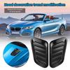 2Pcs Car Hood Air Vent Cover UV-proof Non-Fading Solid Color Universal Size Easy To Install Car Hood Vent Scoop Kit