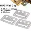 100Pcs WPC Wall Panel Clips Metal Clip For Wpc Wall And Ceiling Fluted Cladding Clip Only Indoor And Outdoor Various Sizes