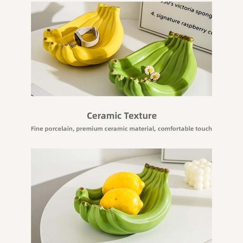 Creative Banana Shaped Storage Tray Ceramic Dessert Plate Tableware Storage Container  Snack