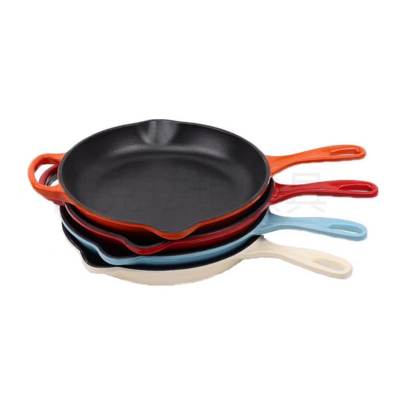Zhishi Cast Iron Enamel Frying Pan