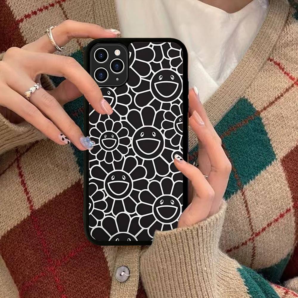 T-Takashi M-Murakami For IPhone 17 16 15 14 13 12 11 Pro Max Plus Shockproof PC+TPU Phone Back Cover