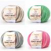 1PC Real Silk Gift Thread Pure Cotton Line Multi-functional Hand Woven Handmade Segmented Dyed Wool Yarn Multi-element
