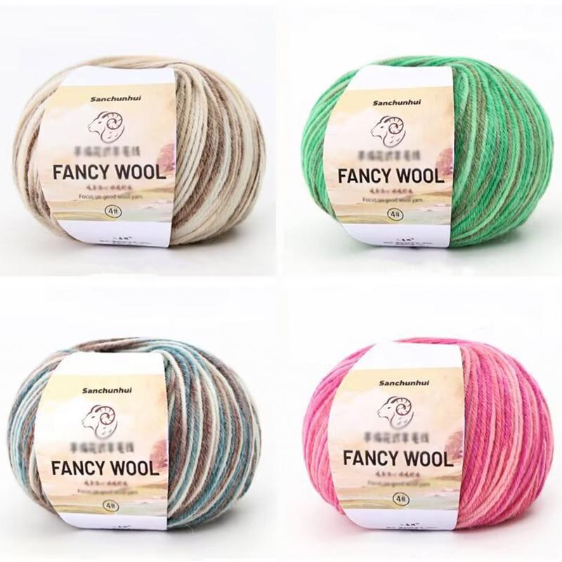 1PC Real Silk Gift Thread Pure Cotton Line Multi-functional Hand Woven Handmade Segmented Dyed Wool Yarn Multi-element
