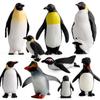 Penguin Figurine Smell-less Solid PVC Realistic Penguin  Figure for Home
