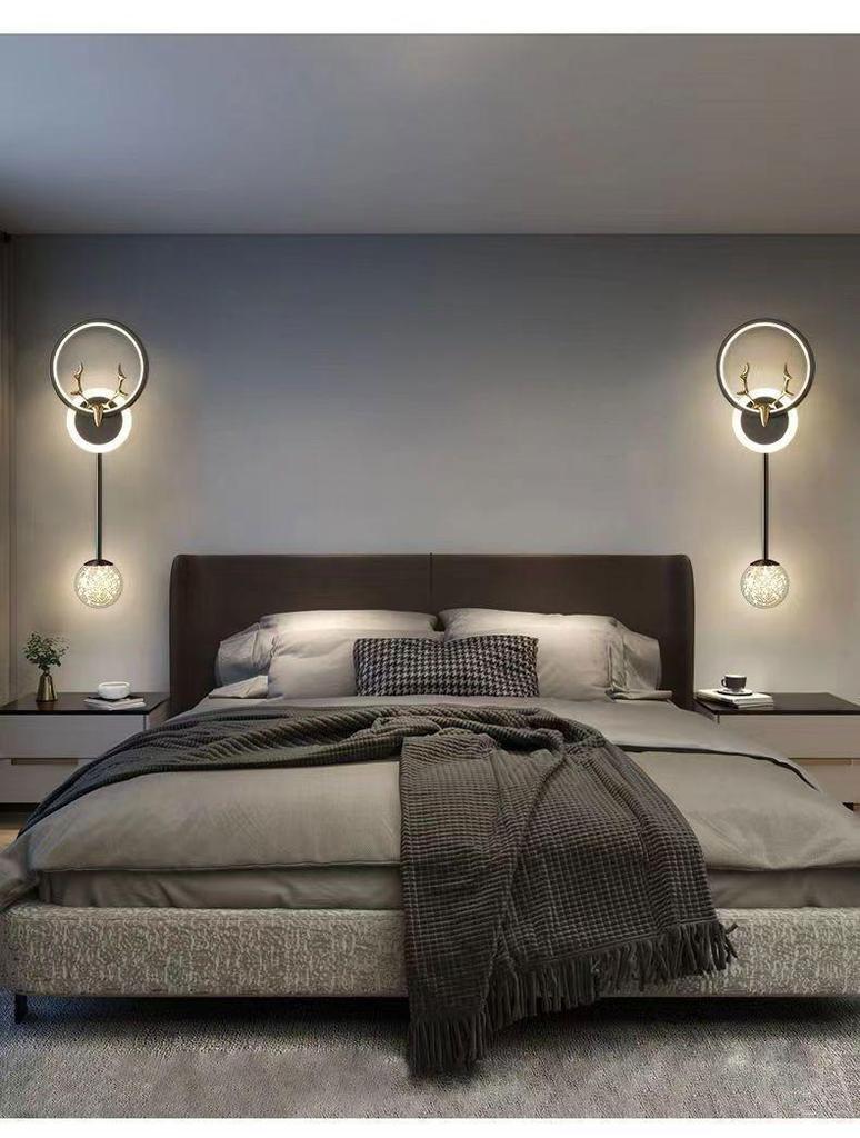 Nordic Deer Head Wall Lamp: Modern Minimalist Light for Bedroom, Corridor, Stair, or Living Room