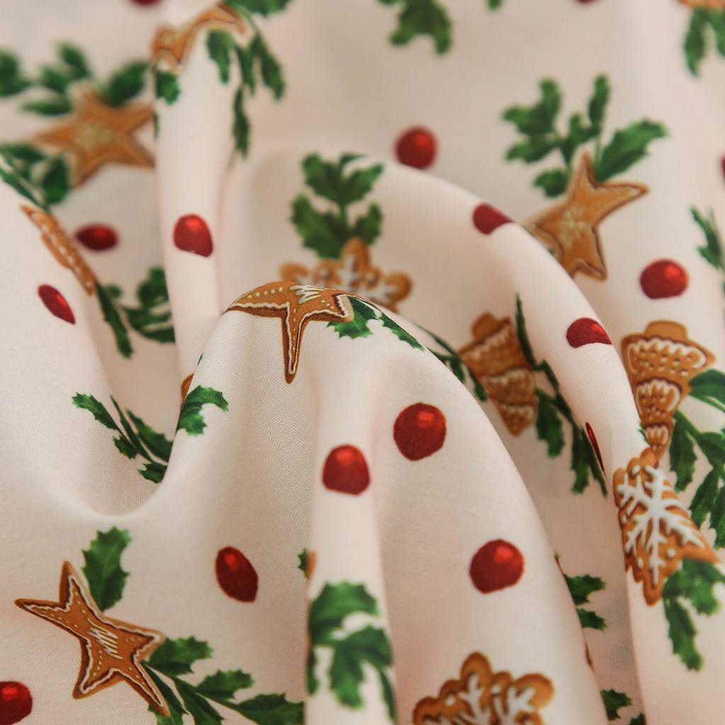 150x50/200cm Christmas Printing 100% Polyester Fabric Making Christmas Gift Wrapping Tablecloths New Year Home Decor Cloth