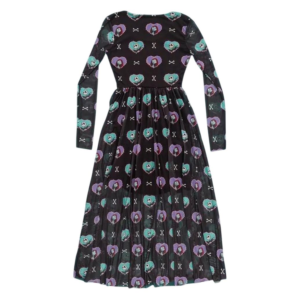 The Nightmare Before Christmas Womens/Ladies All-Over Print Mesh Midi Dress