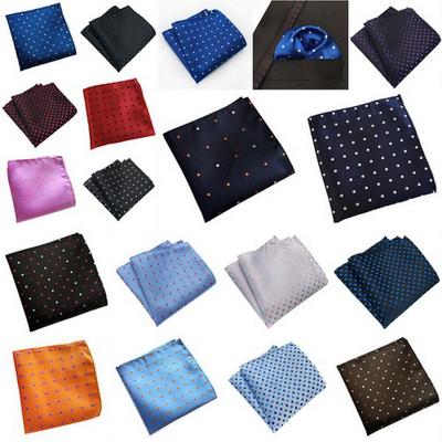 Herren Hochzeitsparty Formales Punkt-Jacquard Einstecktuch Taschentuch
